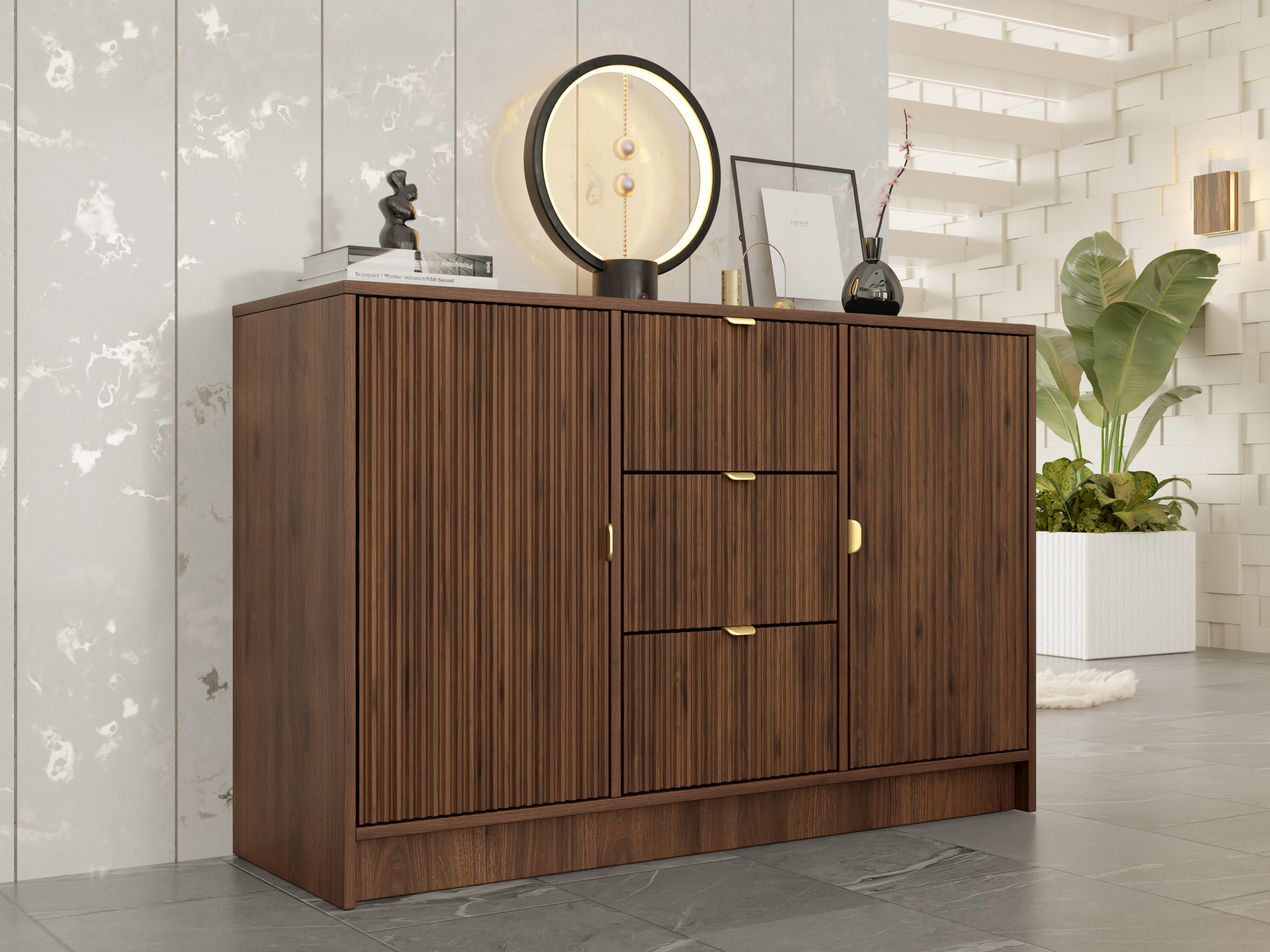 Chest of drawers Comfivo Papilio (Walnut)