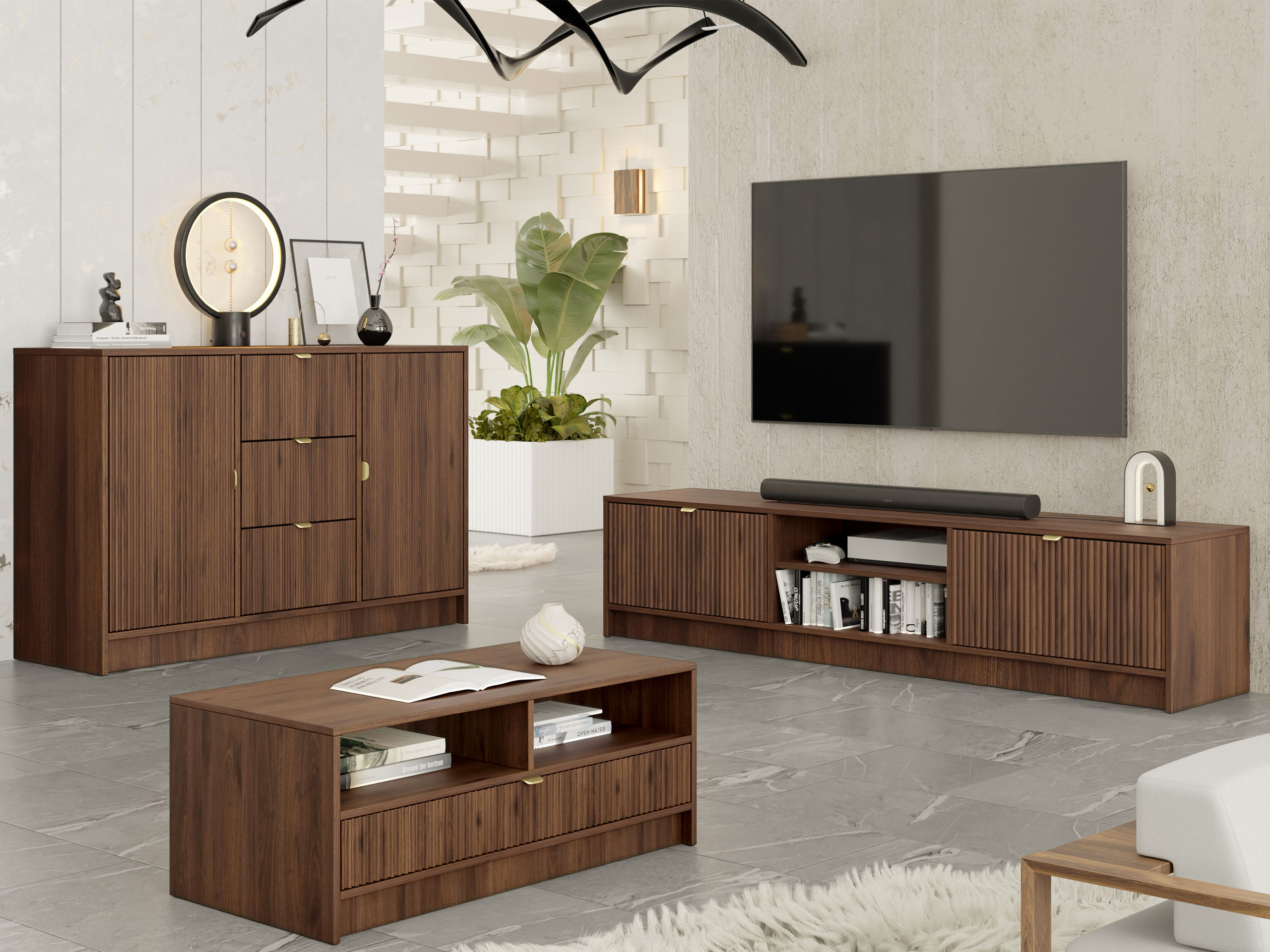 Chest of drawers Comfivo Papilio (Walnut)