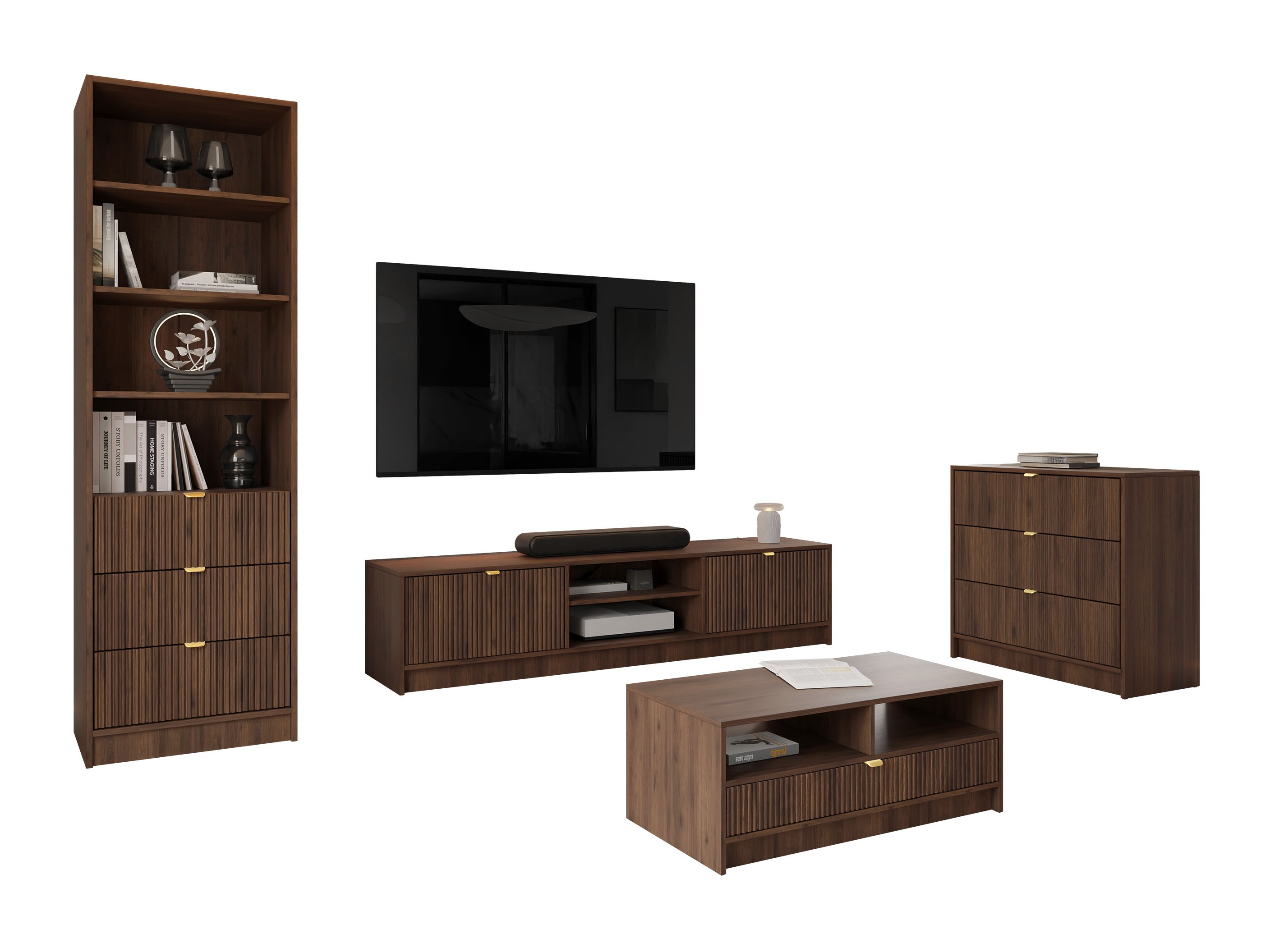 Living room set Comfivo Papilio VII (Walnut)