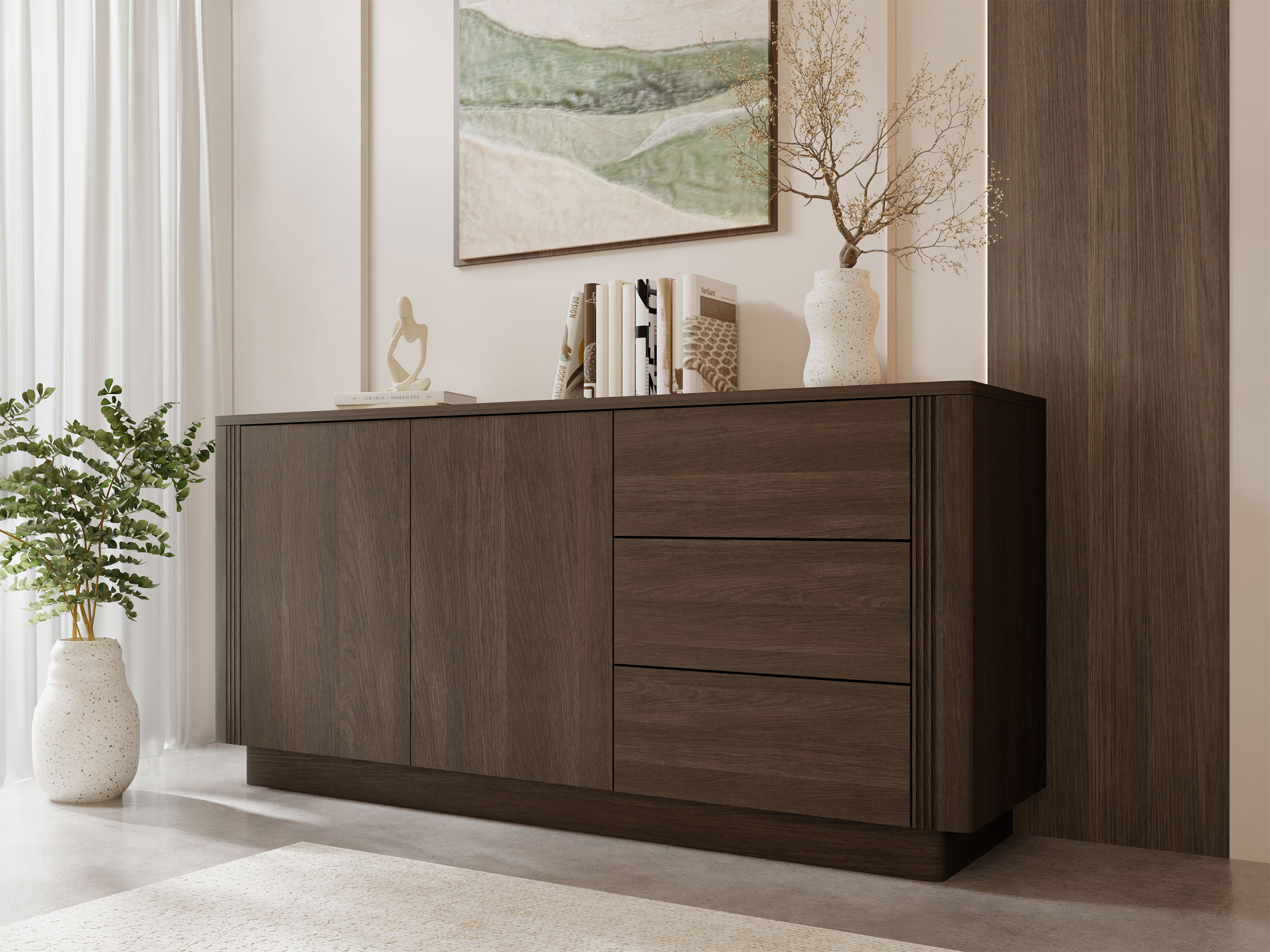 Chest of drawers Comfivo Arbal I (Dark oak)