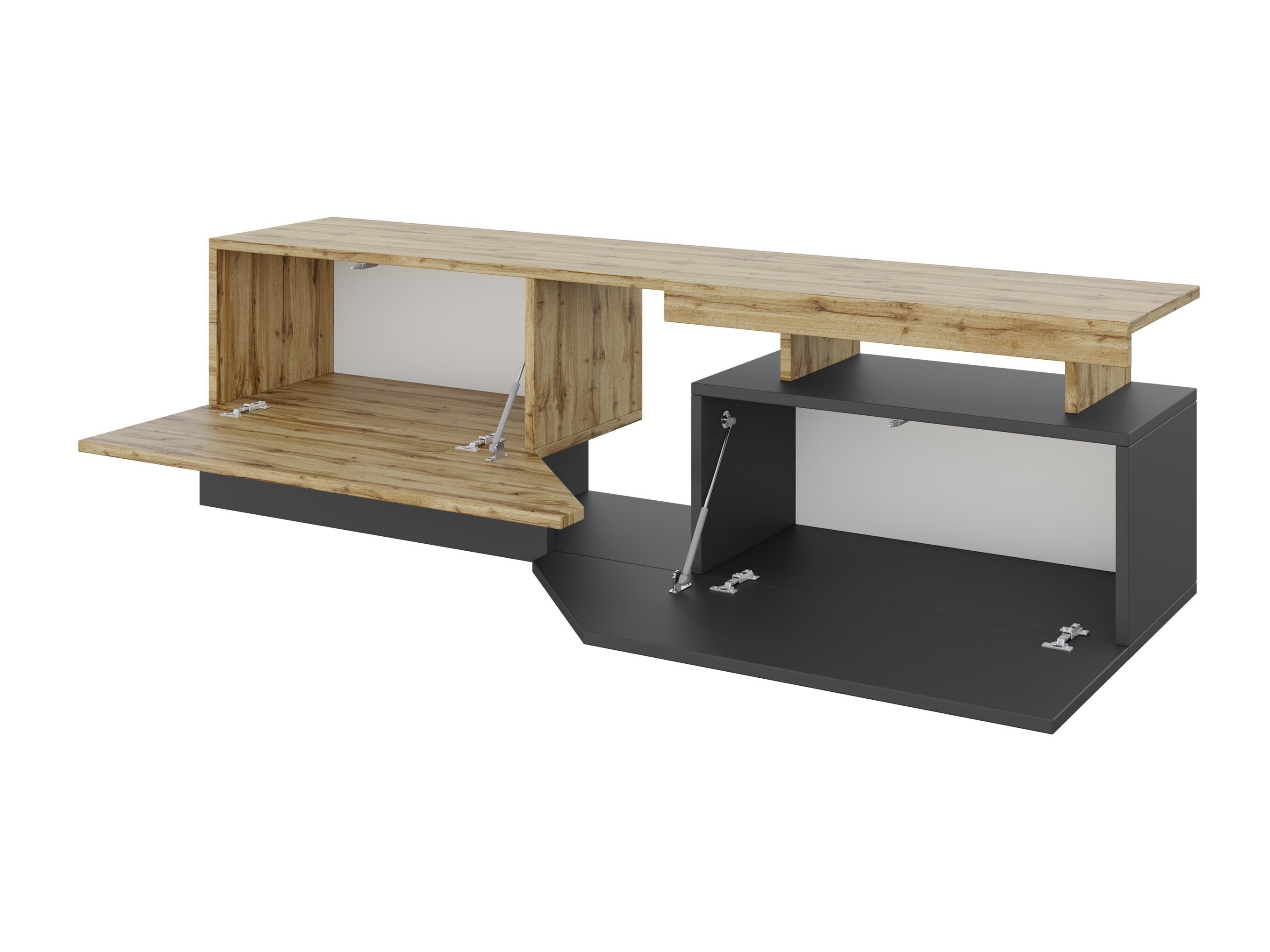 TV stand Comfivo Daldune (Walnut + Black)