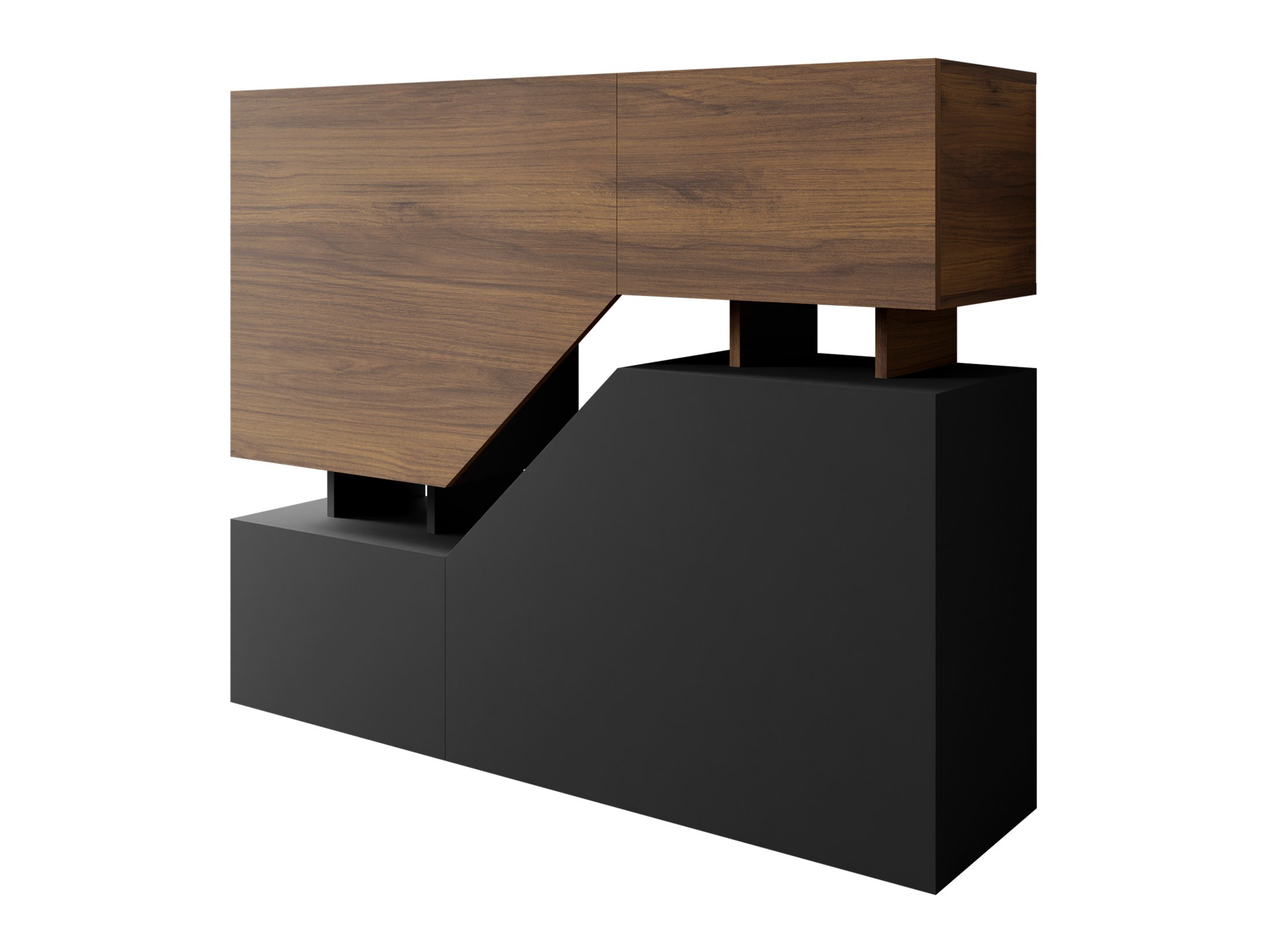 Sideboard Comfivo Daldune (Walnut + Black)